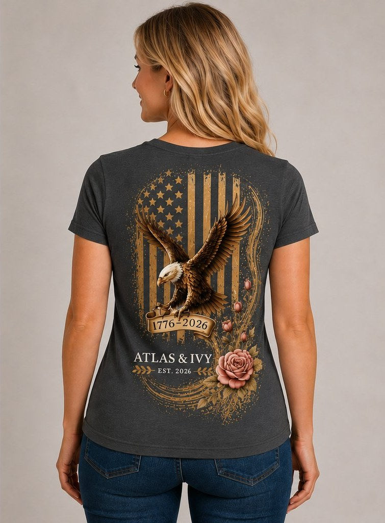 FREEDOM 250th Anniversary Tee - Charcoal Back