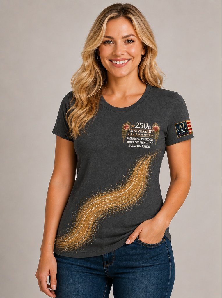 FREEDOM 250th Anniversary Tee - Charcoal Front