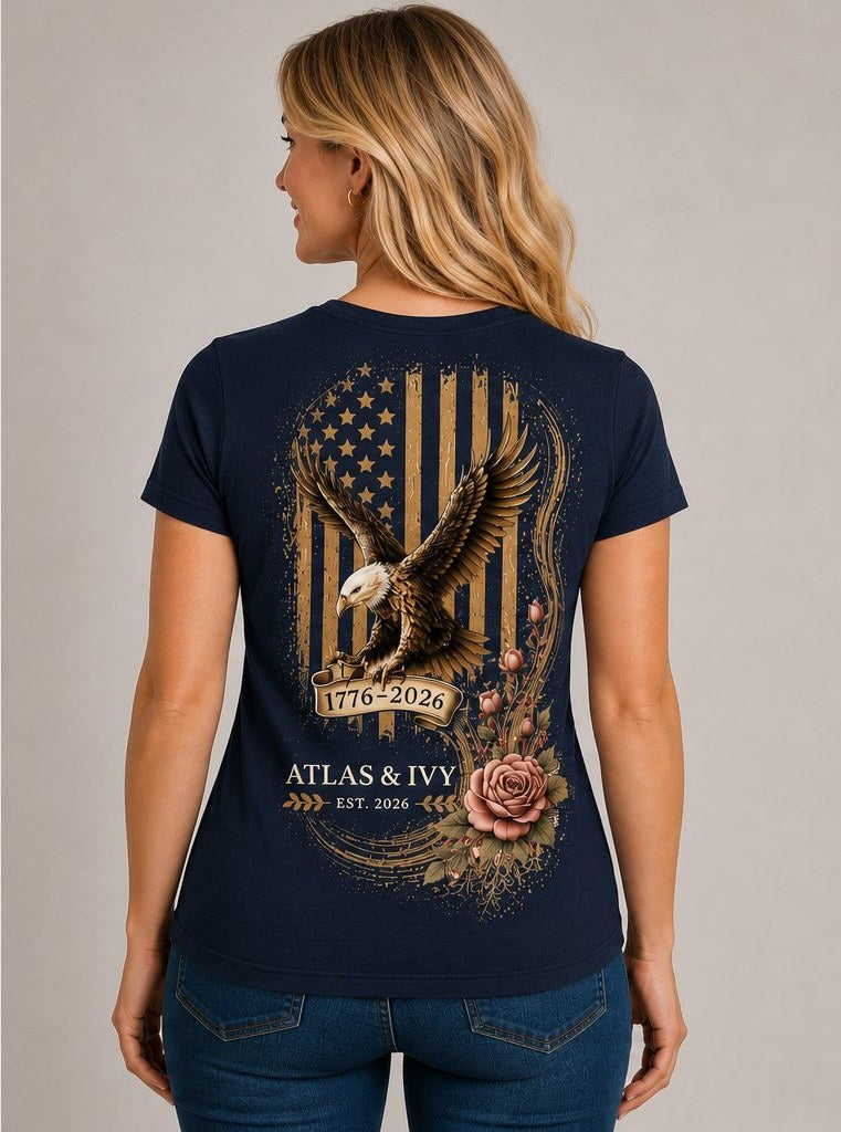 FREEDOM 250th Anniversary Tee - Midnight Navy Back