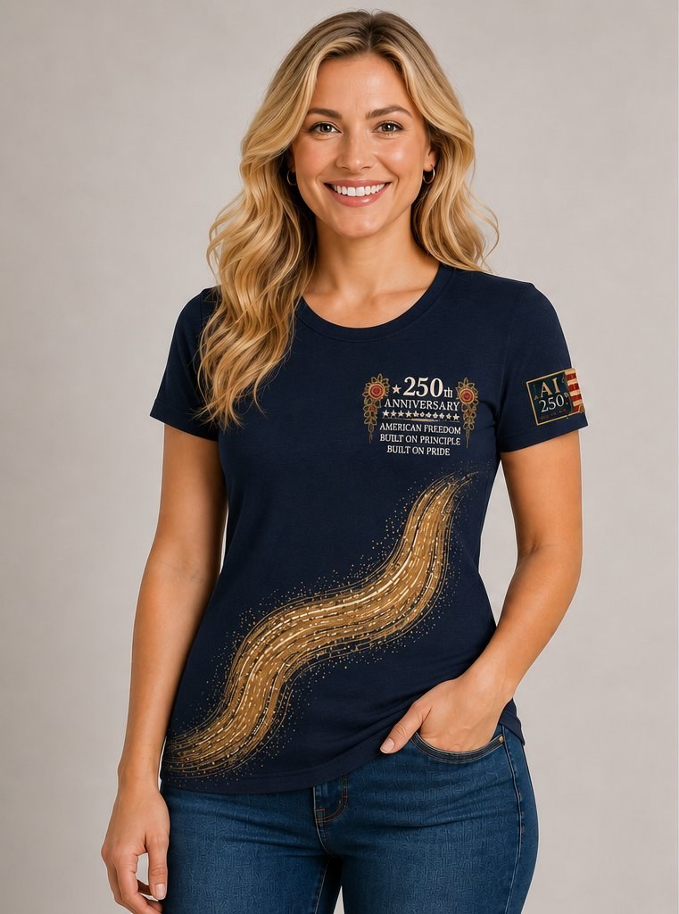 FREEDOM 250th Anniversary Tee - Midnight Navy Front