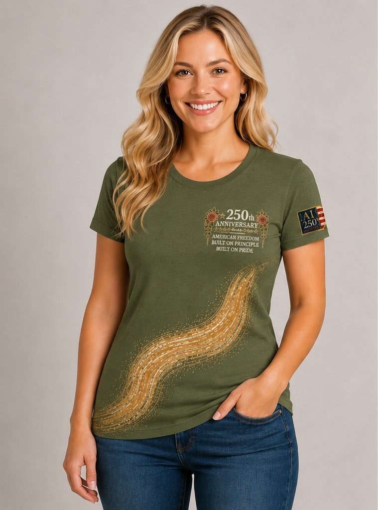 FREEDOM 250th Anniversary Tee - Military Green Front